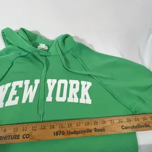 Green Cropped New York Hoodie Oversized Women Sz 8 By Relaxx‎ New thumbnail 7
