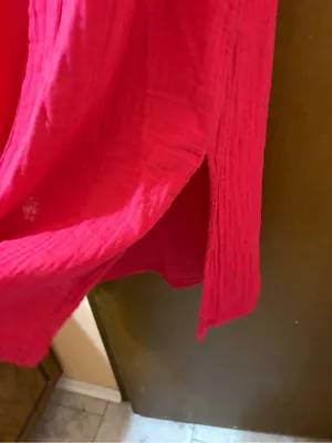 Lake Gauze Caftan Midi Dress in Heatwave thumbnail 5