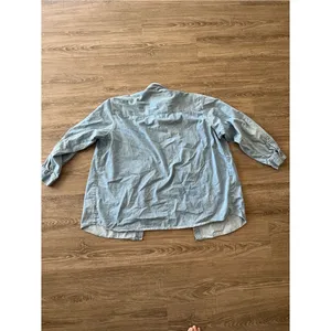 Vintage St Johns Bay Button Up Shirt Womens 24W Light Blue Denim Chambray Y2K thumbnail 11