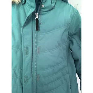 Obermeyer Tuscany II Women's Insulated Ski Jacket Coat Green Fur Trim Size 8 thumbnail 4