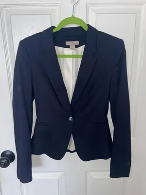 H&M Navy Blue Blazer thumbnail 1