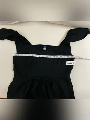 Old Navy NWT Black Wide-Leg Jumpsuit with Pockets & Flutter Sleeves Size L thumbnail 5