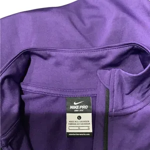 Nike Pro Dri-Fit Women's Deep Purple Zipper Jacket EXCELLENT CONDITION Size L thumbnail 8