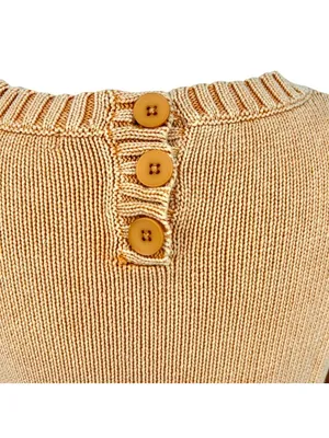 Tyler Bōe Mineral Wash Sweater Yellow Minimalist Preppy Luxury Size Medium thumbnail 9