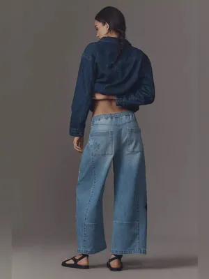 Anthropologie NWT PILCRO IZZIE RELAXED STAR PULL-ON BARREL JEANS thumbnail 5