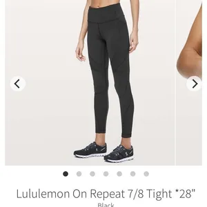 Lululemon On Repeat 7/8 Tight *28 Black Leggings 4‎ thumbnail 3