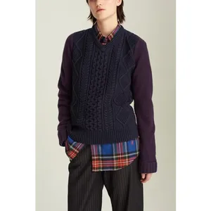 Uniqlo JW Anderson Sweater Women’s Large Blue Purple Cable Knit thumbnail 2