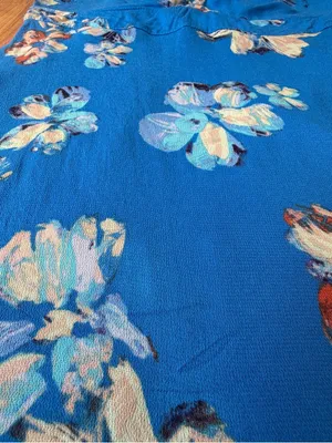 Lulus Women’s Bloomin' Love Blue Floral Pattern Skater Dress Size M thumbnail 7