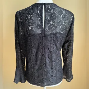 Lulus Black Lace Top thumbnail 5