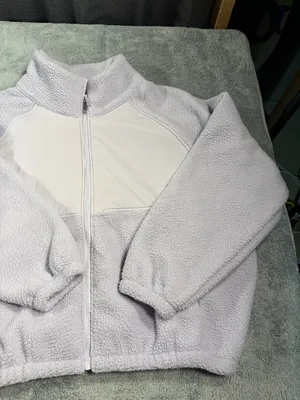 Blogilates Cozy Lavender purple Sherpa fleece Zip-Up Jacket XL thumbnail 3