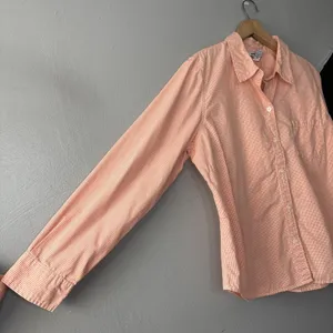 Old Navy Button Up Shirt Size XL Orange Gingham Cotton Preppy Business Casual thumbnail 2