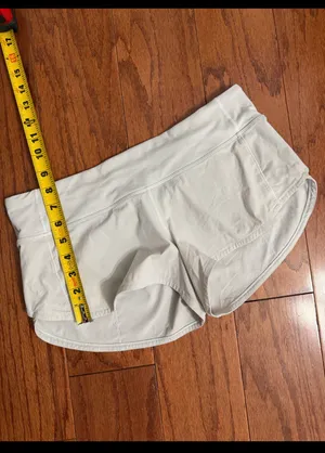 Lululemon Athletica Gray Shorts Lululemon Speed Shorts size 6. Gently warn and excellent condition. Priced to sell at as is condition. Measurements approximately 15” waste x 8” x 9 1/2” rise. Non-smoking home. priced to sell at as is condition. Don’t like my price, make reasonable offer! And thank you for checking my closet. thumbnail 6