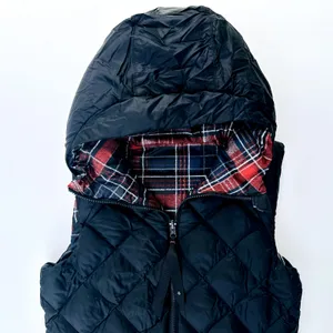 Lululemon The Fluffiest Vest Naval Blue Cypress Plaid Red Size 6 Reversible thumbnail 6
