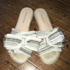 Kelsi Dagger Brooklyn 7.5 striped bow sandals thumbnail 1