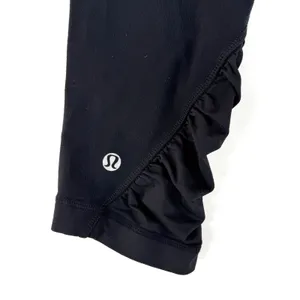 Lululemon Black Venus Ruched Cropped Leggings Size 6 thumbnail 5