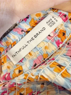 FAITHFULL THE BRAND‎ Noemie Midi Dress Turnesol Floral Print size 4 thumbnail 4