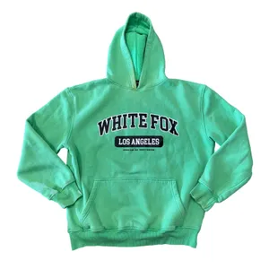 White Fox‎ Los Angeles Hoodie Women S/M Green Fair Collegiate Graphic Pullover thumbnail 1