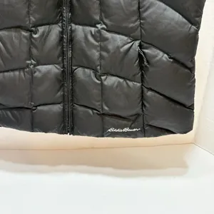 Eddie Bauer EB650 Lightweight Packable Down Puffer Black Vest Women’s Size M thumbnail 2