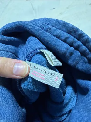Free people movement FP Blue High Neck Drawstring Pullover Sweatshirt SMALL thumbnail 7