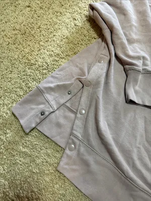 aerie Snap-Side Hoodie in Dusty Mauve thumbnail 3