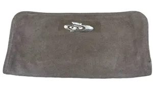 Vintage Montgomery Ward taupe suede fold over clutch. thumbnail 1