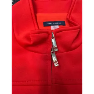 Tommy Hilfiger Dress Womens 12 Coral Red Sleeveless Gold Zip Mini Beltless EUC thumbnail 9