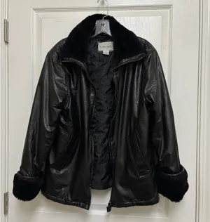 Vintage leather jacket Black Size M thumbnail 1