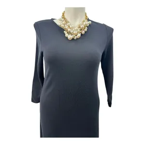 J Jill black long ponte sleeve dress size medium thumbnail 2