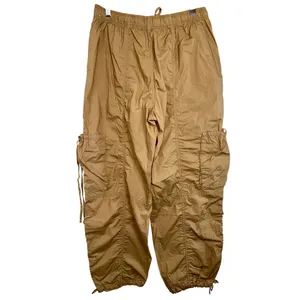 NWT Abercrombie & Fitch Tan Brown Parachute Cargo Pants Utility Pants Size M R thumbnail 2