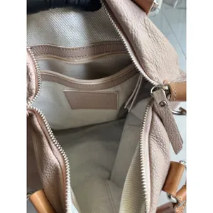 Pulicati Italian Leather Tote Bag Taupe Beige Convertible Crossbody Purse thumbnail 7