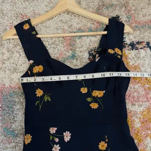 Reformation Fulton blue floral midi dress with slit thumbnail 12