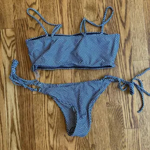 Blue check string bikini Size L thumbnail 3