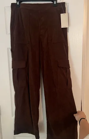 Corduroy Halara Pants Flare Brown thumbnail 1