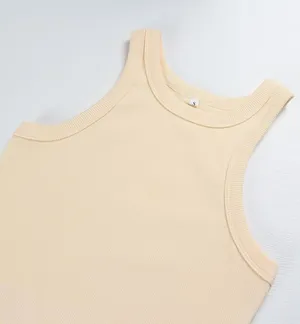 Amazon Yellow Artfish Ribbed High Neck Tank Top thumbnail 2