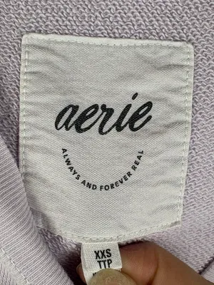 Aerie Oversized Lilac Crewneck Long Sleeve Pullover Size XXS thumbnail 5