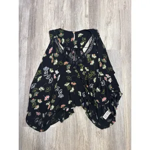 Free People Love Potion Black Top Boho Cottage Coquette Lace Black Medium Womens thumbnail 7