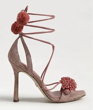 Sam Edelman Women's Leela Dress Sandals Pink Stripe Size 7 Tassels thumbnail 1