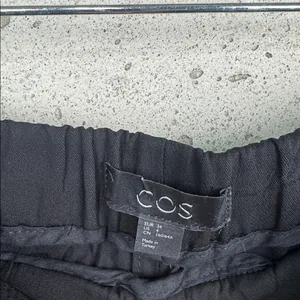 COS Black Elastic Drawstring Joggers woman sz 4 thumbnail 5