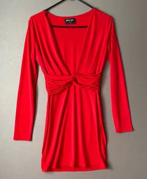 Nasty Gal MobWife‎ Dainty Office Siren Bodycon Mini Dress S Red thumbnail 1