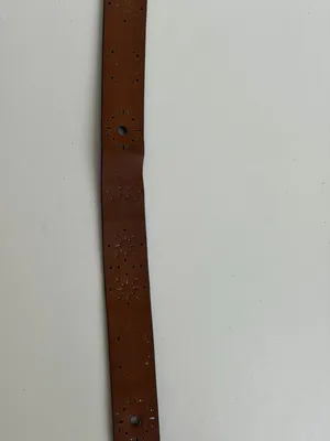 Y2K Fossil Belt Leather Studded Flower Black Brown Silver Gold Gunmetal Buckle thumbnail 13