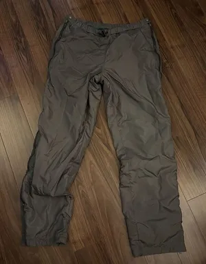 Patagonia gray windbreaker fleece lined zipper pants snow large thumbnail 1