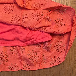 Free People Daisy Lace Godet‎ Fit & Flare Mini Dress Orange Persimmon Size Large thumbnail 12