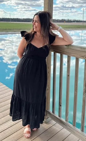 BOUTIQUE BLACK MIDI DRESS thumbnail 1