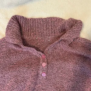 Karen Scott Pinks and Brown Button Sweater thumbnail 2
