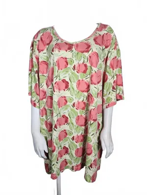 Liz & Me Floral Print Cotton Blend Top Size 4X thumbnail 2