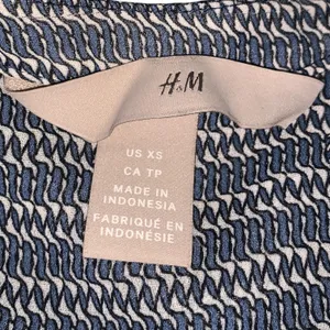H&M Womens Blue Striped Mini Summer Casual Flutter Sleeve A Line Dress thumbnail 5