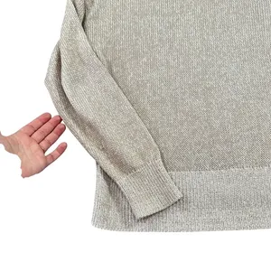 J. Crew‎ Size Small Marled Knit Crewneck Sweater Tan Cream Long Sleeve Coastal thumbnail 5