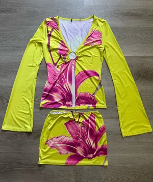 Ego official green and pink floral set thumbnail 1