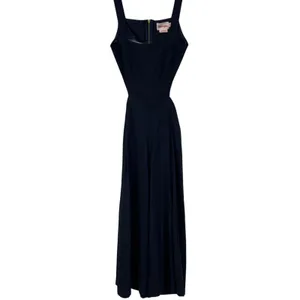 Showpo Navy Blue Wide Leg Cropped Sleeveless Open Back Cropped Jumpsuit 4 thumbnail 2