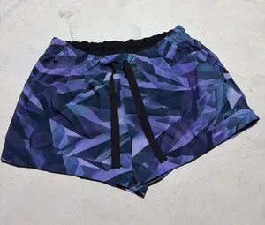 Lululemon Geometric Purple Active Shorts with Drawstring 10 thumbnail 1